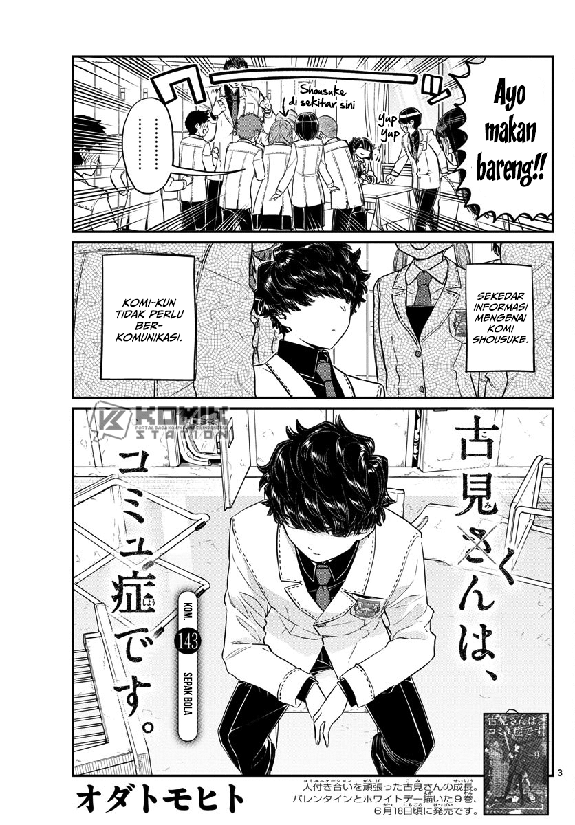 Komi-san wa Komyushou Desu. Chapter 143