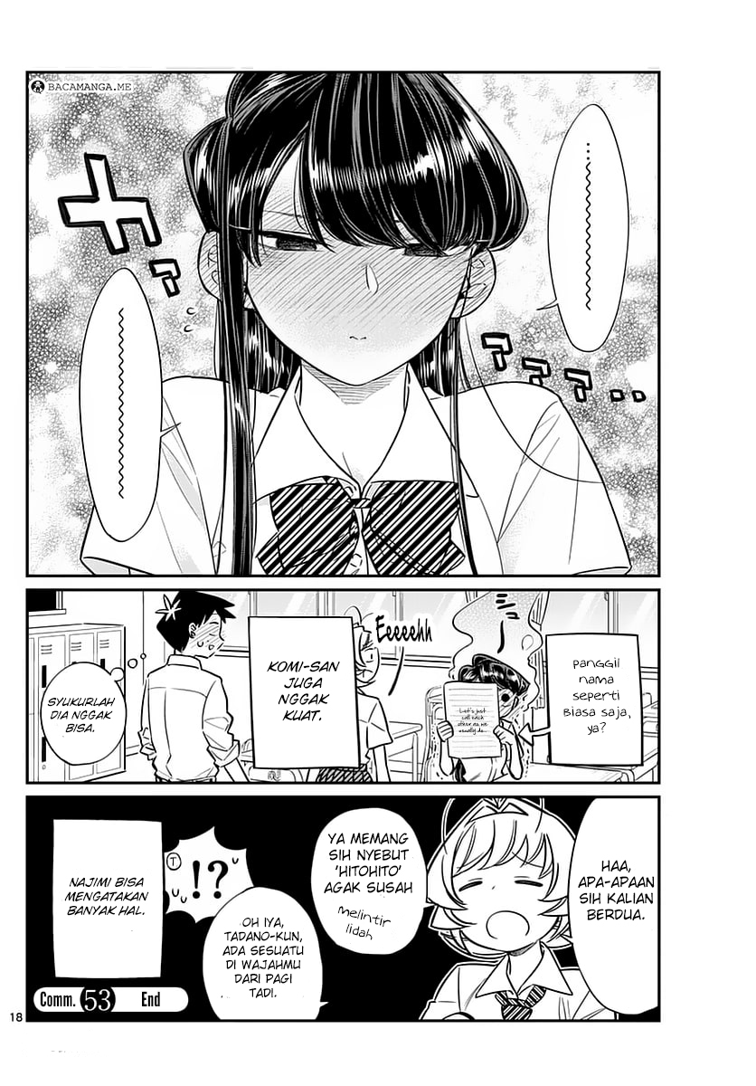 Komi-san wa Komyushou Desu. Chapter 53