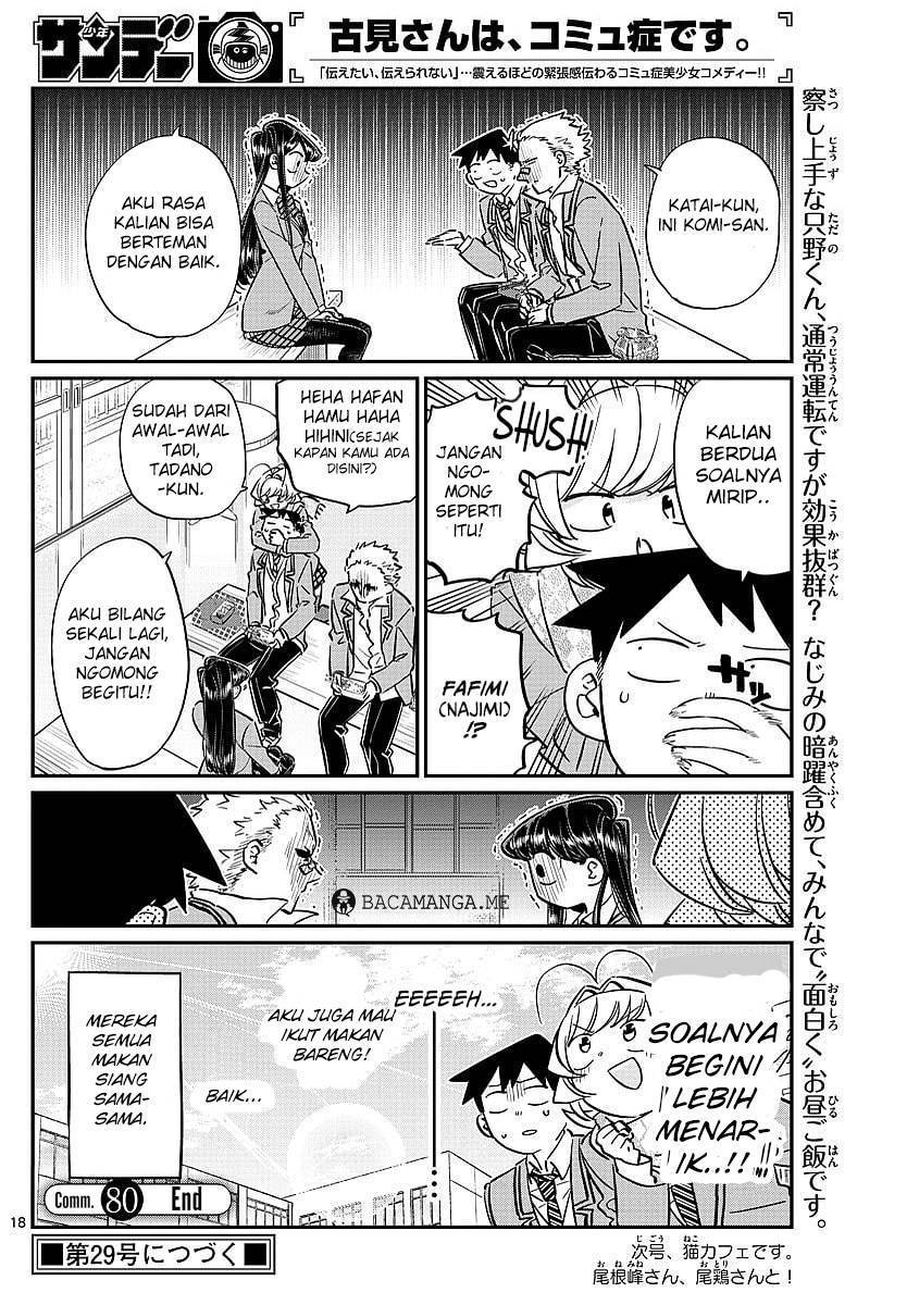 Komi-san wa Komyushou Desu. Chapter 80