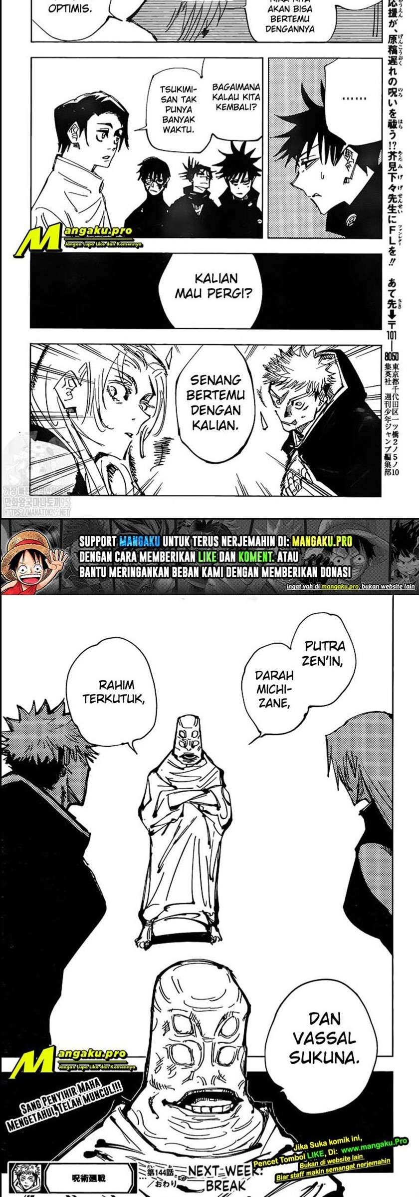 Jujutsu Kaisen Chapter 144