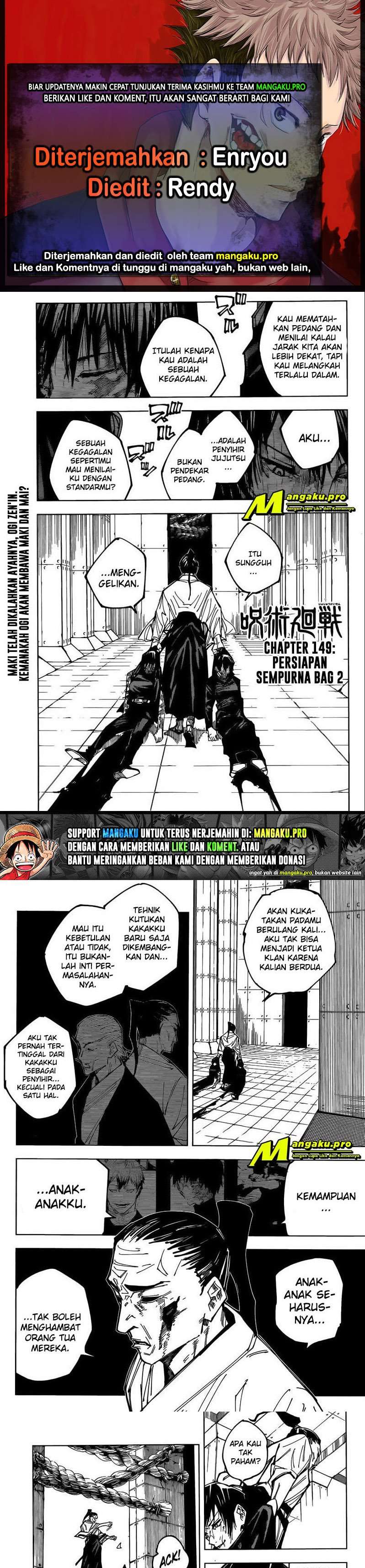 Jujutsu Kaisen Chapter 149