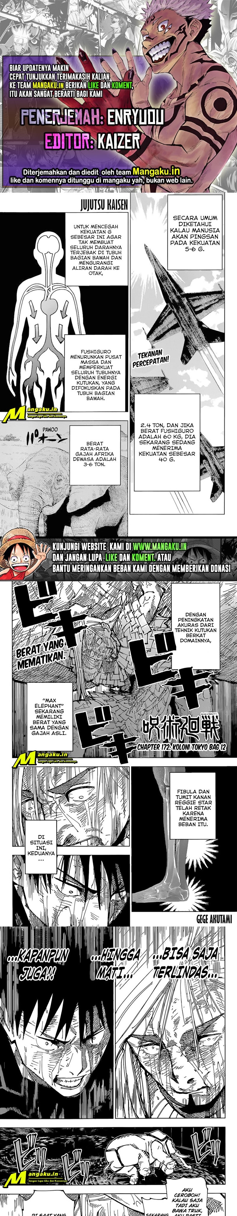 Jujutsu Kaisen Chapter 172