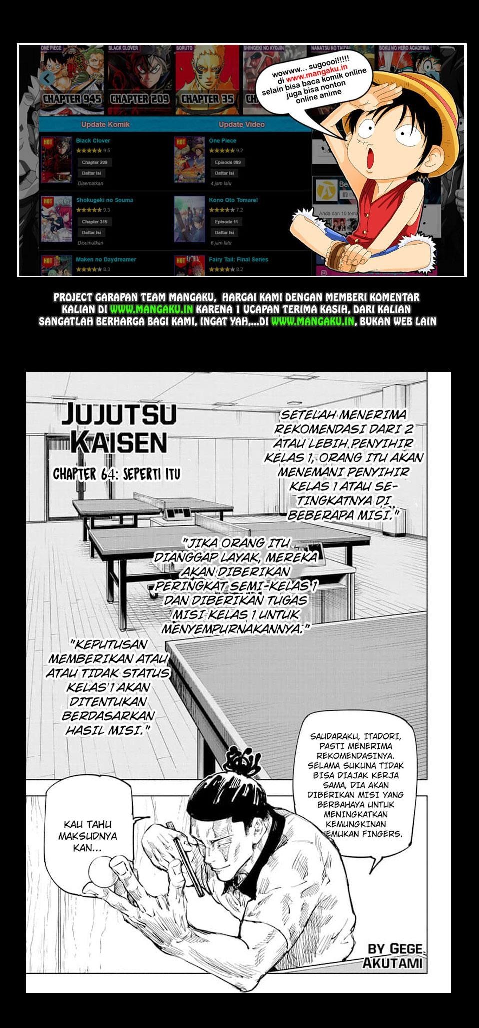 Jujutsu Kaisen Chapter 64