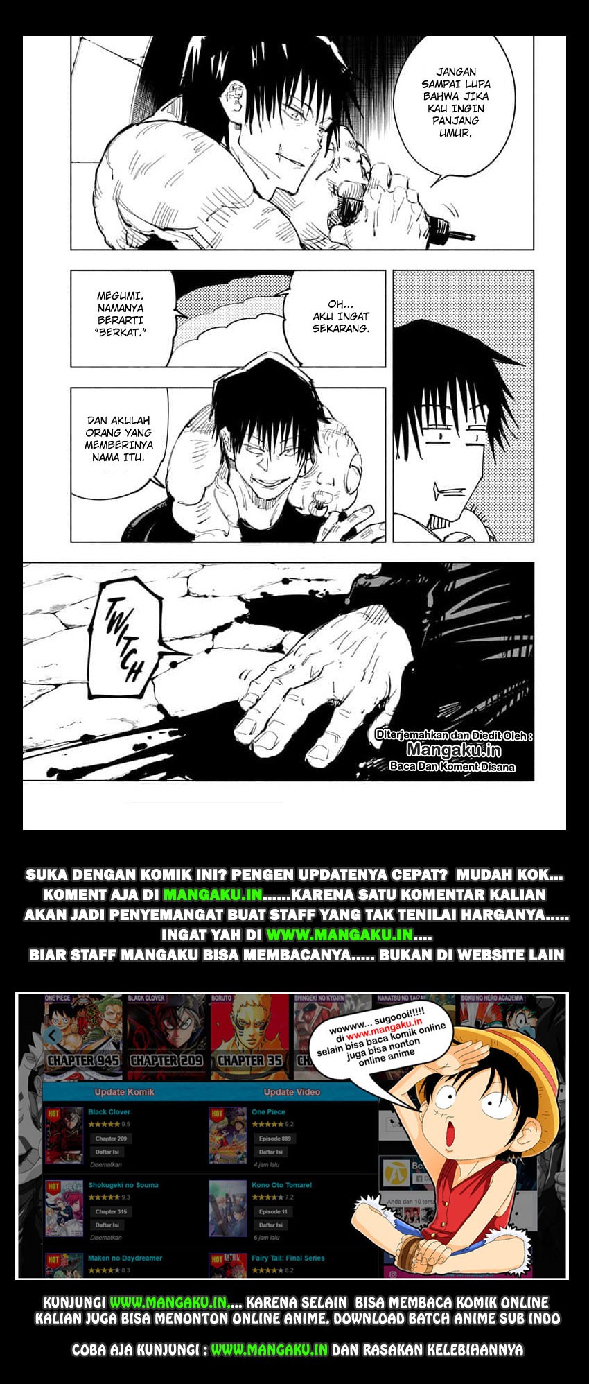 Jujutsu Kaisen Chapter 73