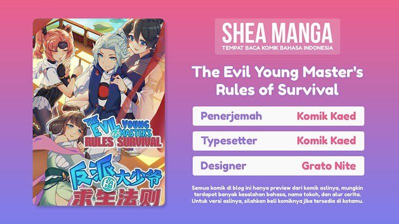 The Evil Young Master’s Rules of Survival Chapter 1