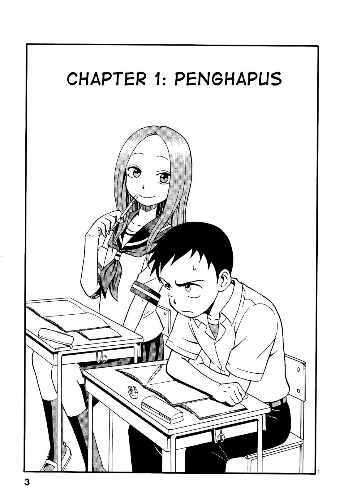 Karakai Jouzu no Takagi-san Chapter 1