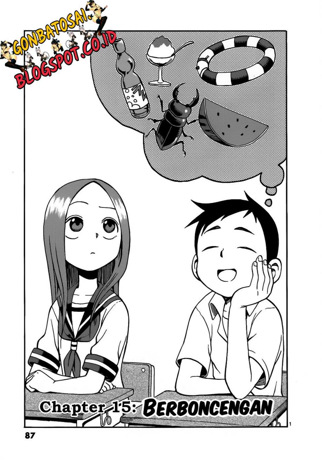 Karakai Jouzu no Takagi-san Chapter 15