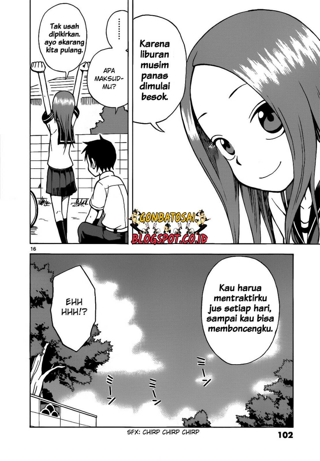 Karakai Jouzu no Takagi-san Chapter 15