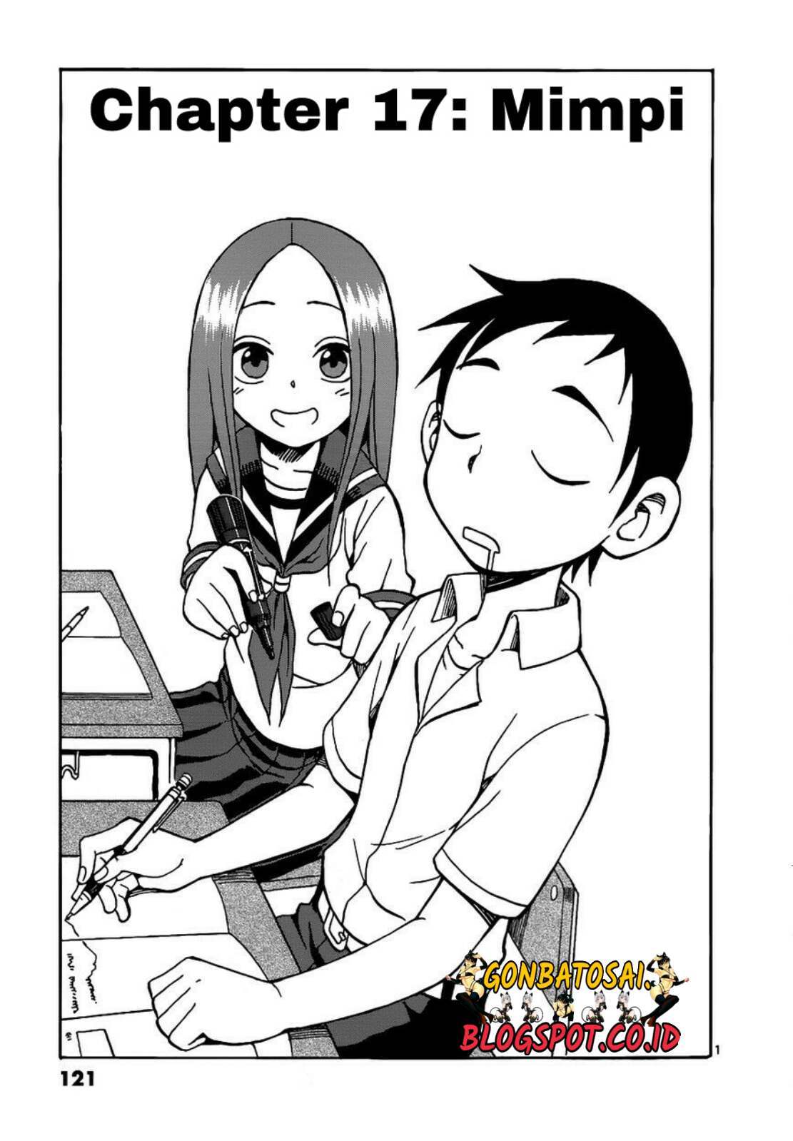 Karakai Jouzu no Takagi-san Chapter 17