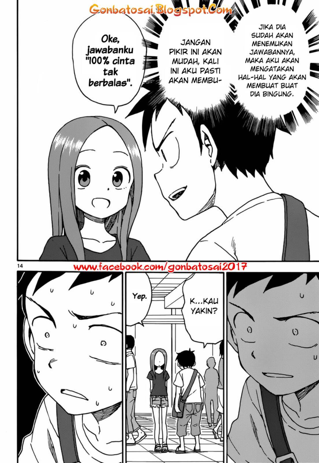 Karakai Jouzu no Takagi-san Chapter 38