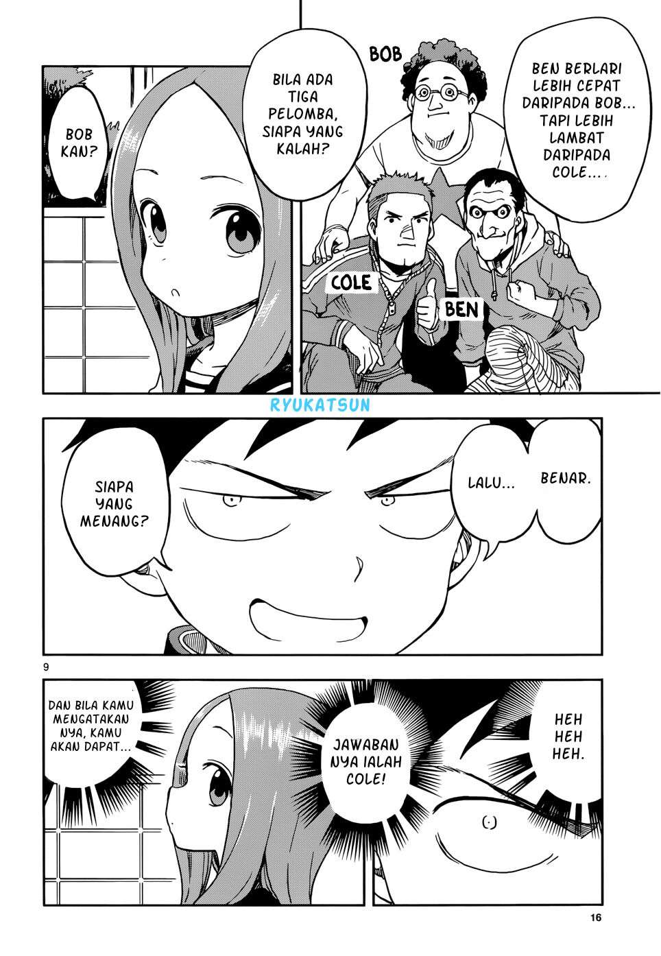 Karakai Jouzu no Takagi-san Chapter 95