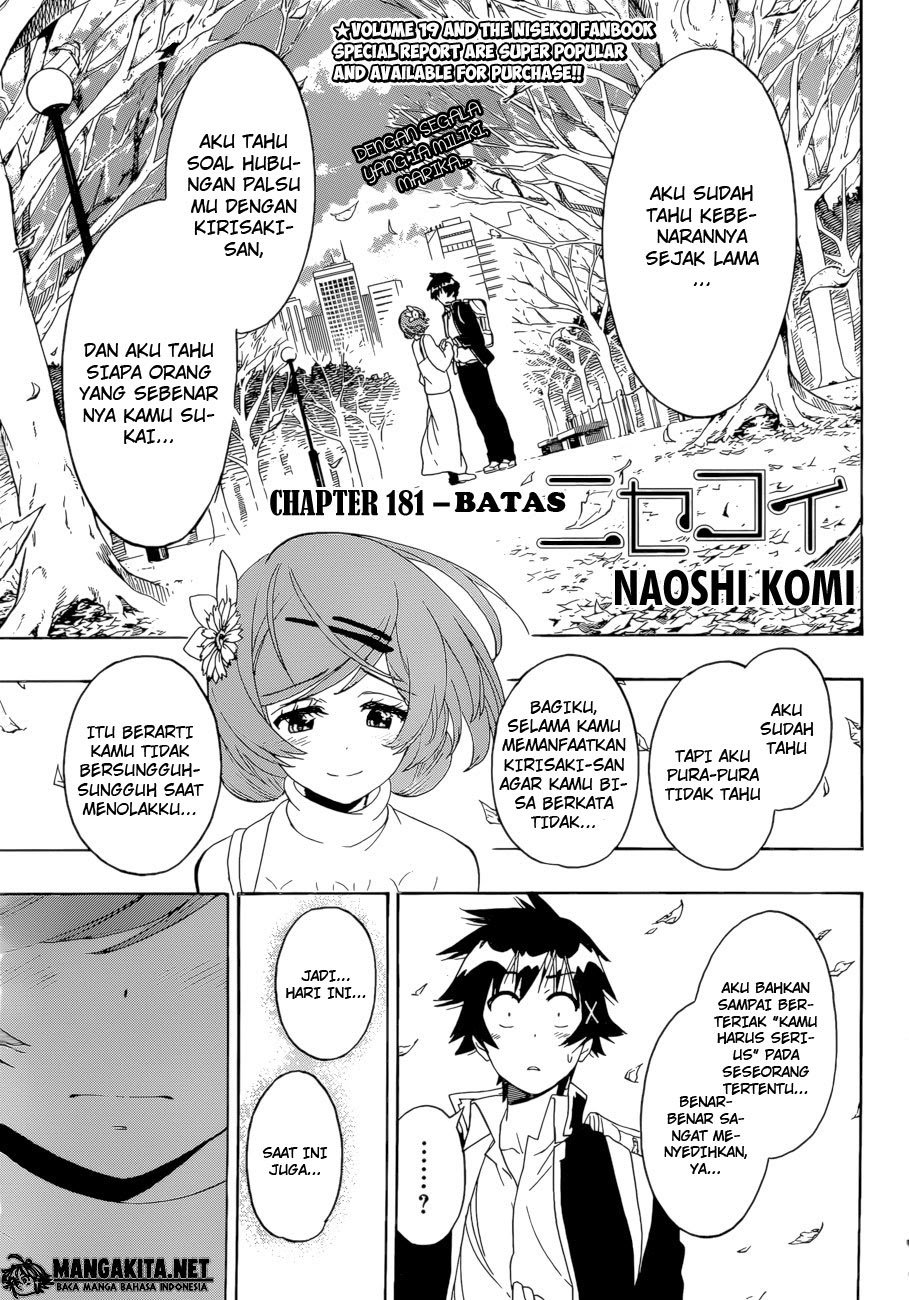 Nisekoi Chapter 181