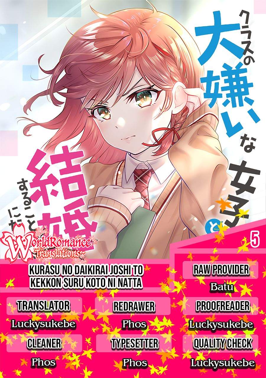 Kurasu no Daikirai na Joshi to Kekkon Suru Koto ni Natta Chapter 5