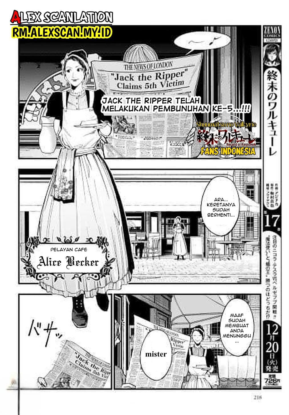 Shuumatsu no Valkyrie Kitan – Jack the Ripper no Jikenbo Chapter 1