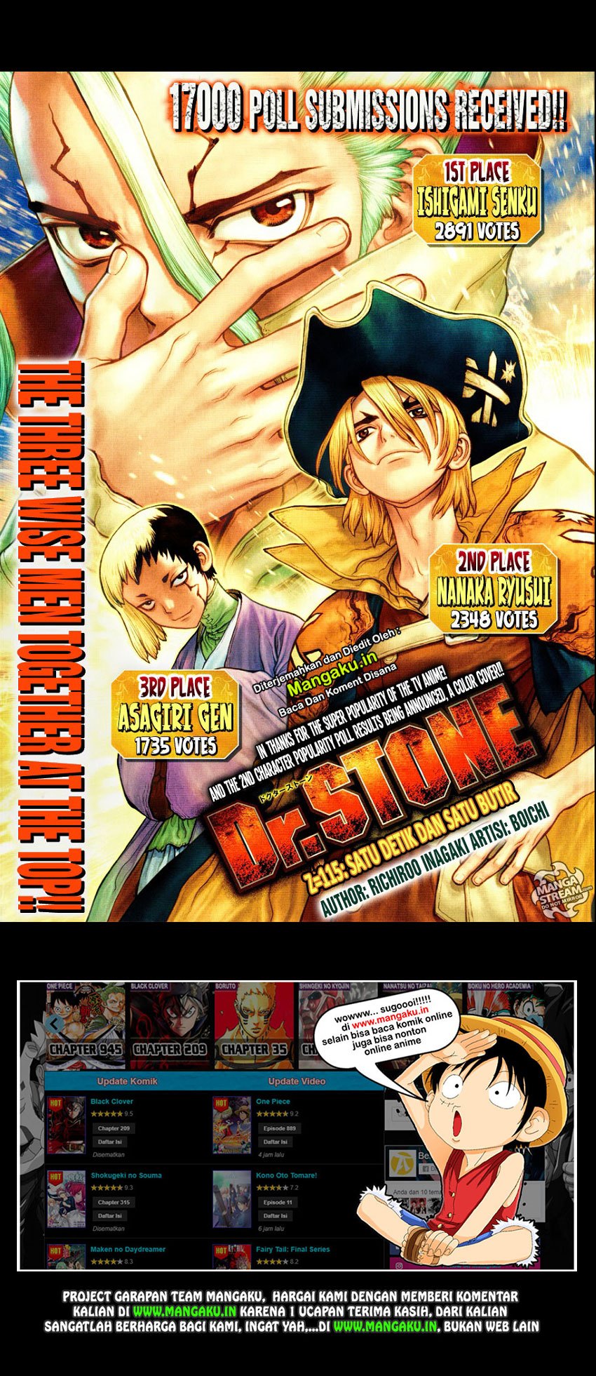 Dr. Stone Chapter 115