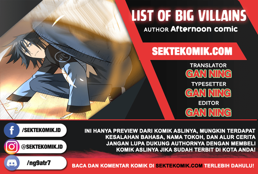 List of Big Villians Chapter 32