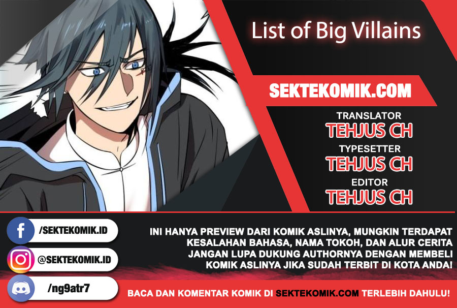 List of Big Villians Chapter 57