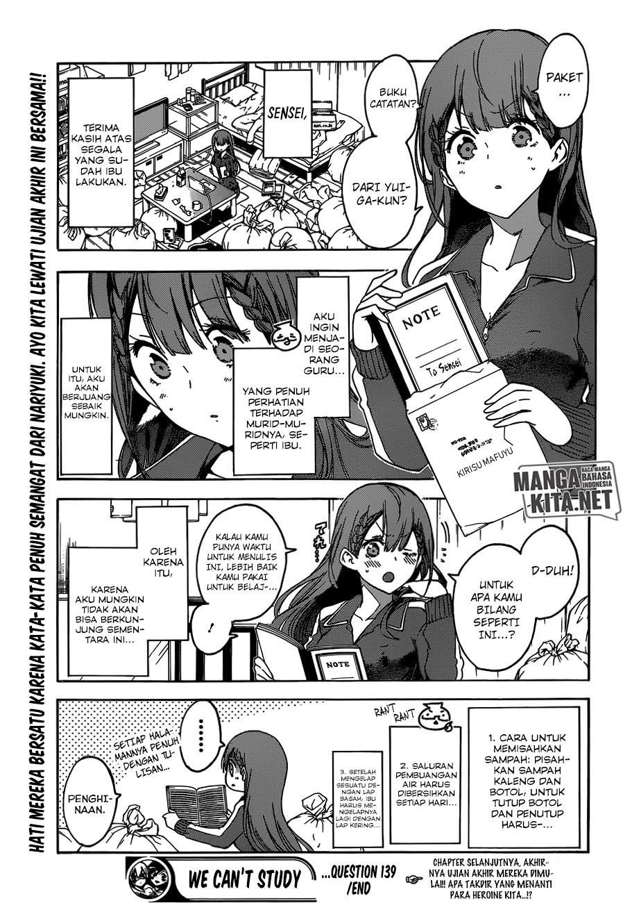 Bokutachi wa Benkyou ga Dekinai Chapter 139