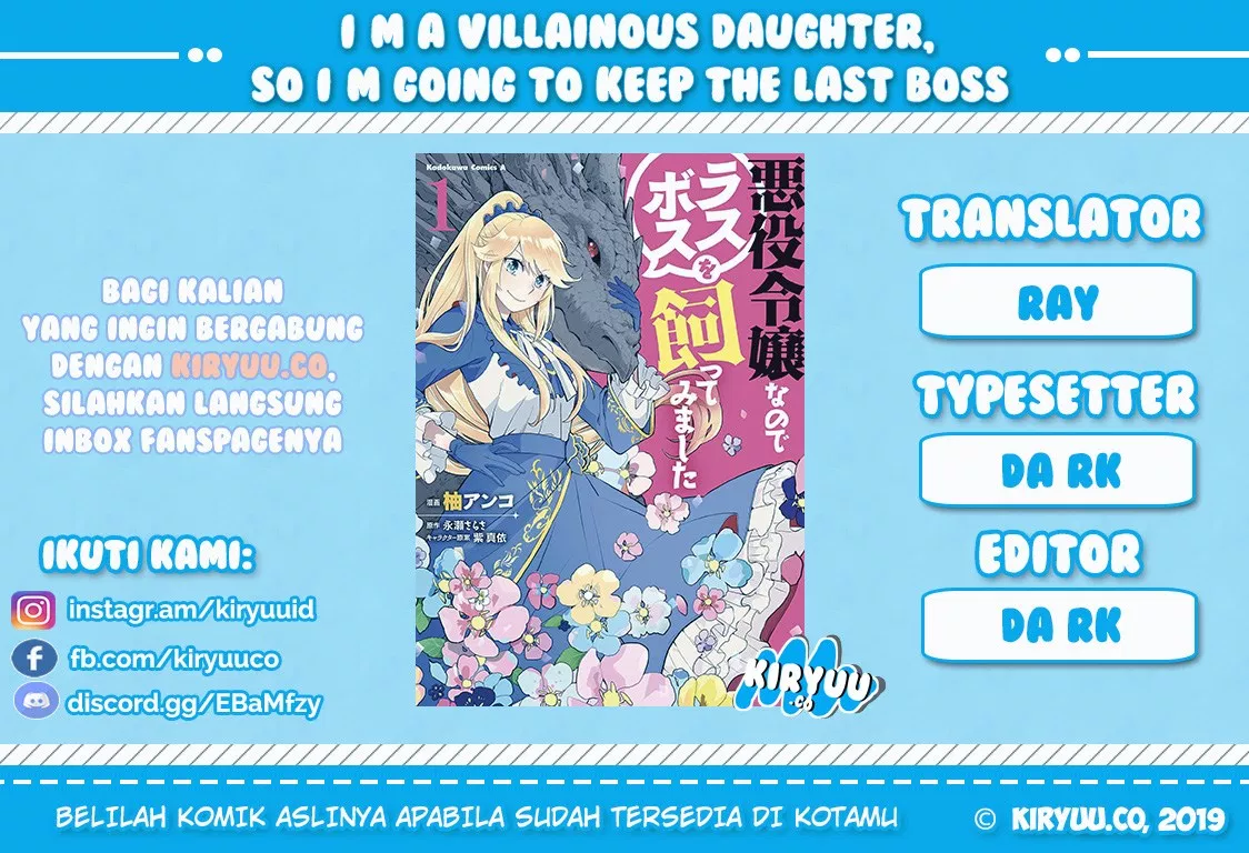 I’m a Villainous Daughter so I’m going to keep the Last Boss Chapter 2