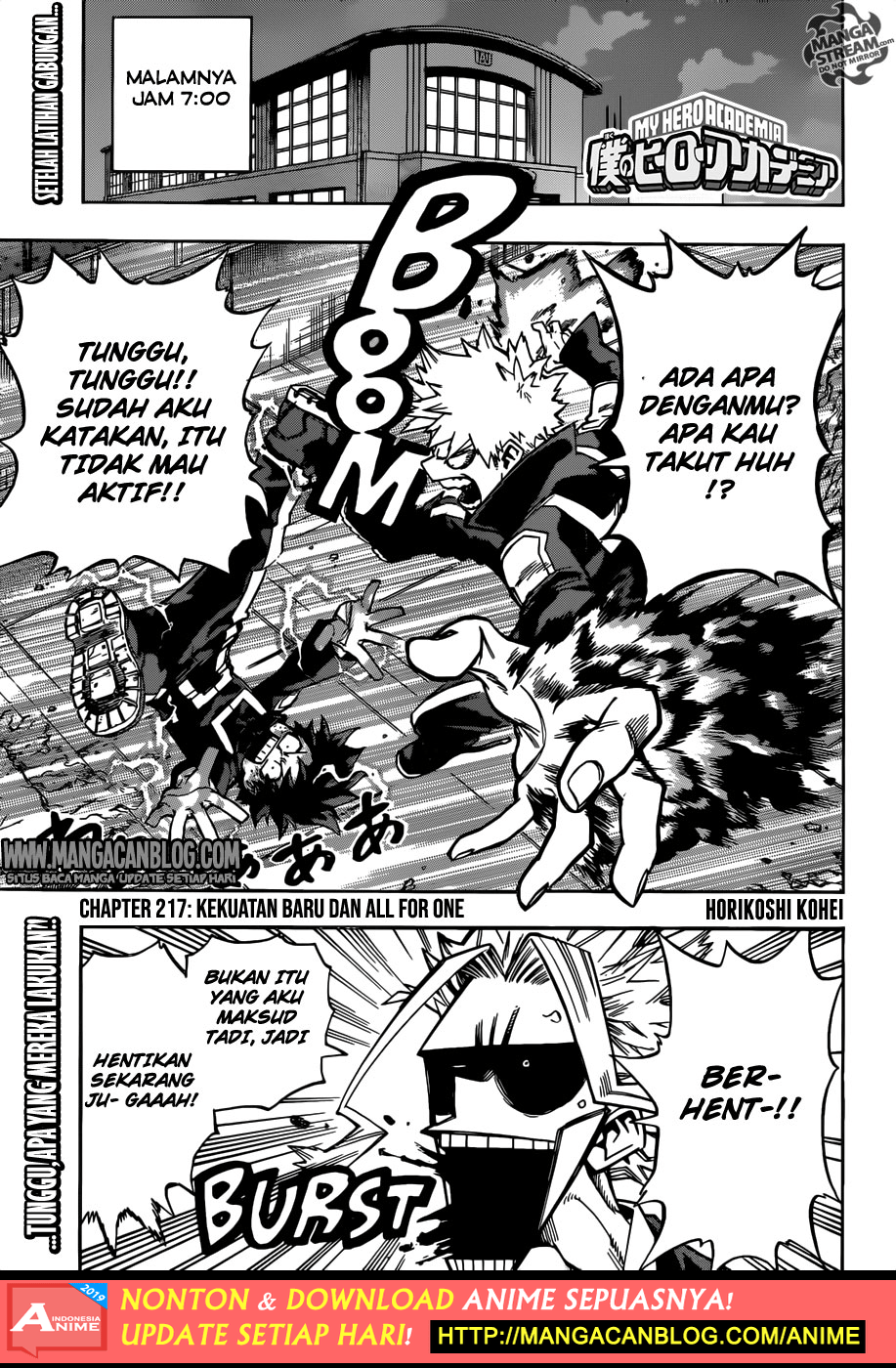 Boku no Hero Academia Chapter 217