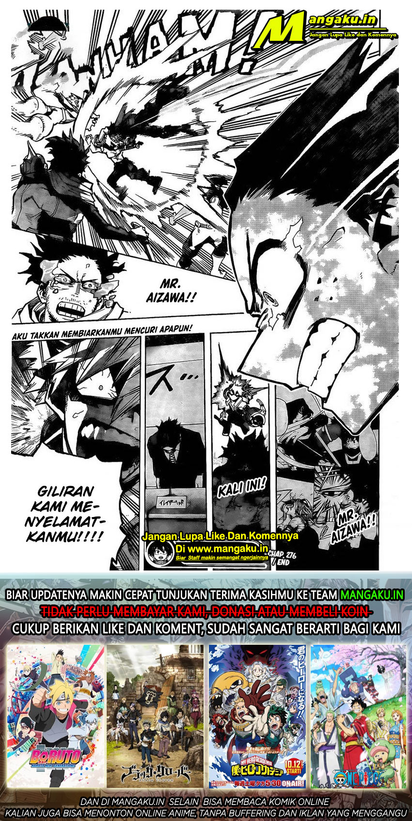 Boku no Hero Academia Chapter 276