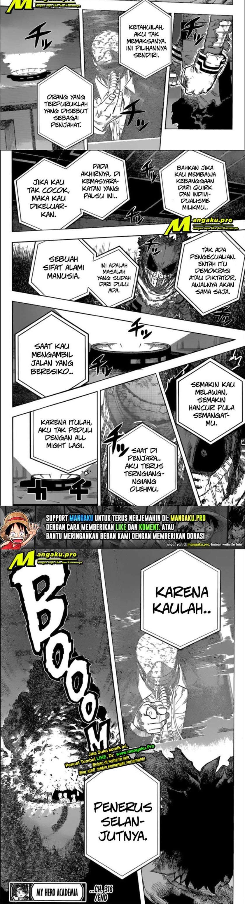 Boku no Hero Academia Chapter 316