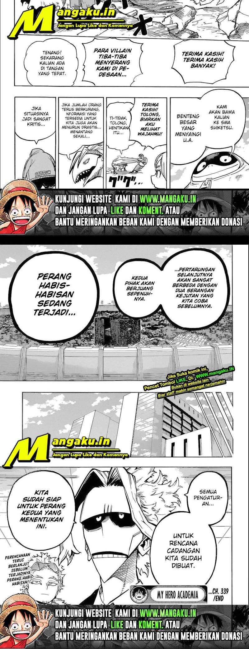 Boku no Hero Academia Chapter 339