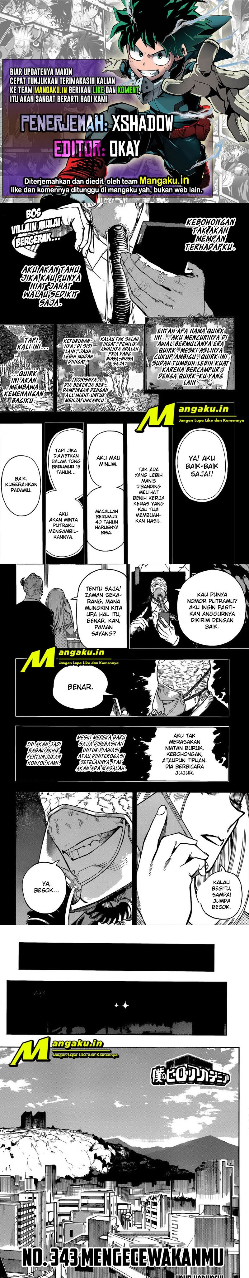 Boku no Hero Academia Chapter 343