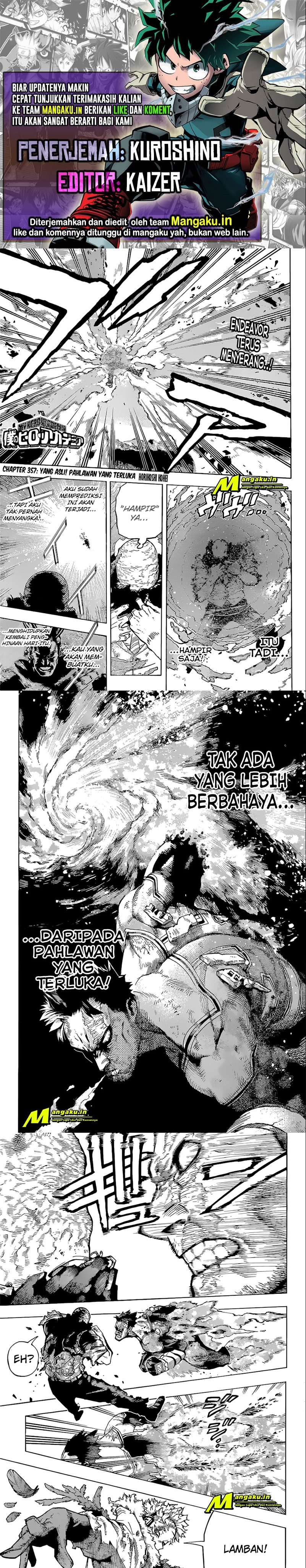 Boku no Hero Academia Chapter 357