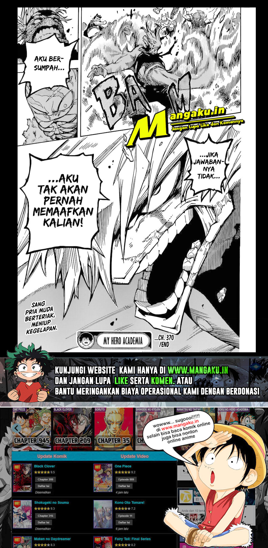 Boku no Hero Academia Chapter 370