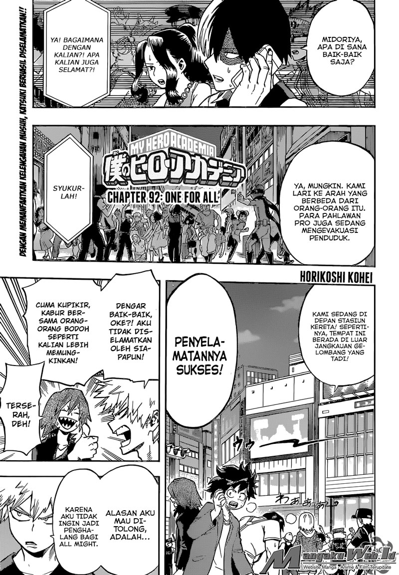 Boku no Hero Academia Chapter 92