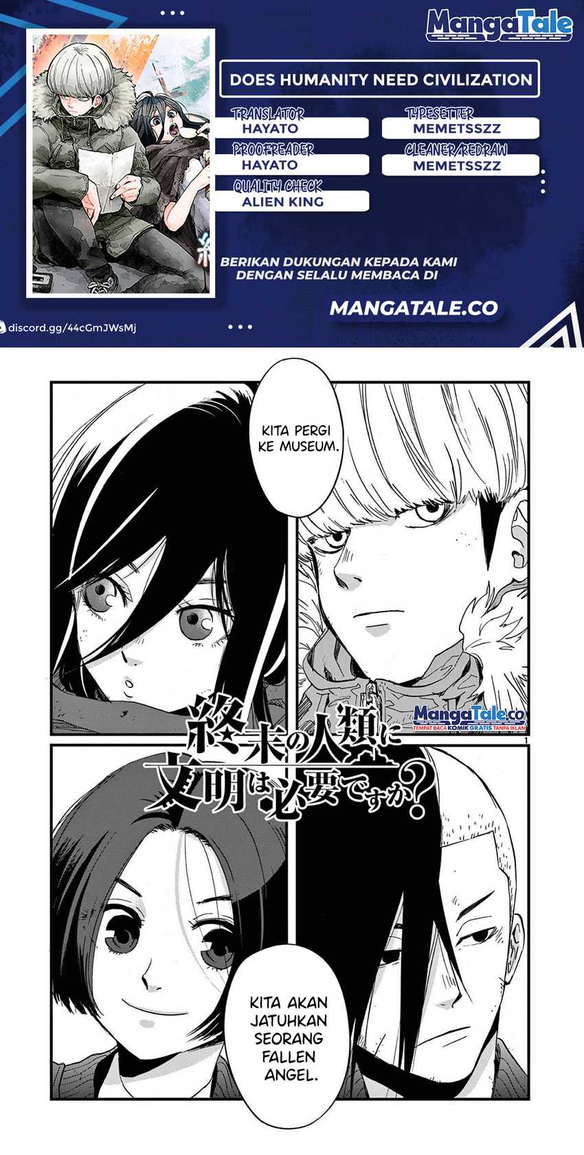 Shuumatsu no Jinrui ni Bunmei wa Hitsuyou desu ka? Chapter 7