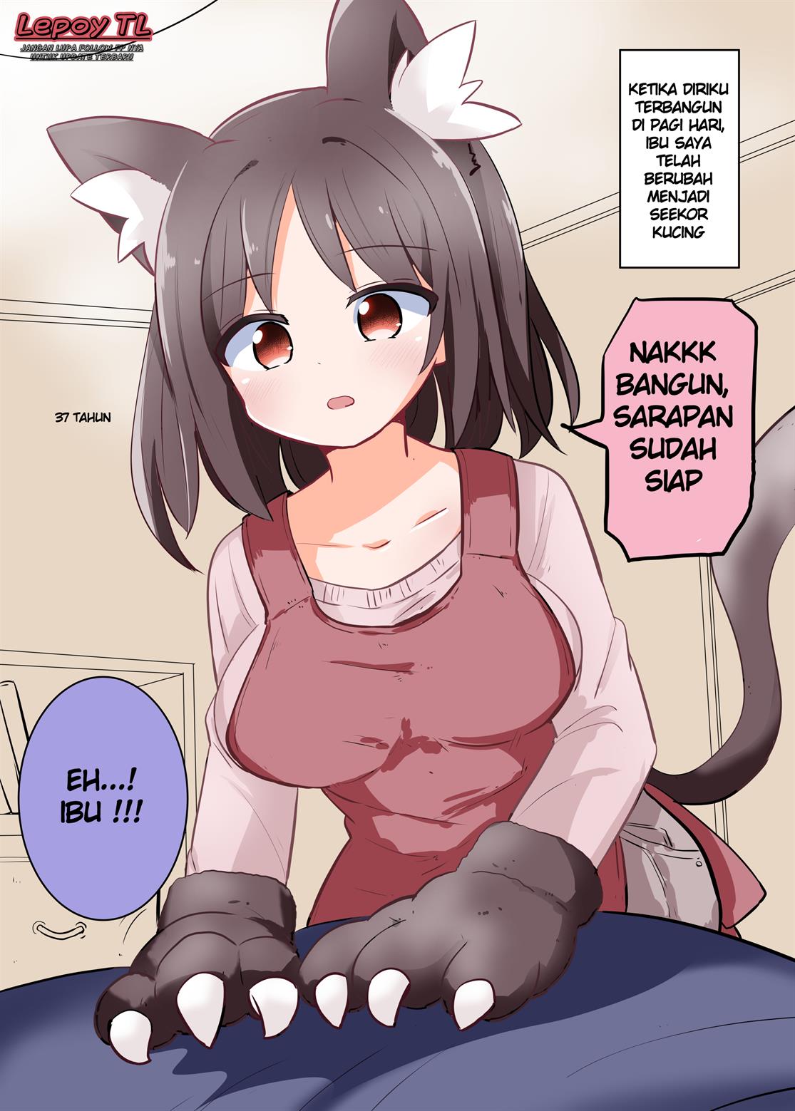 Asaokitara okaasanga neko ni natteta Chapter 1