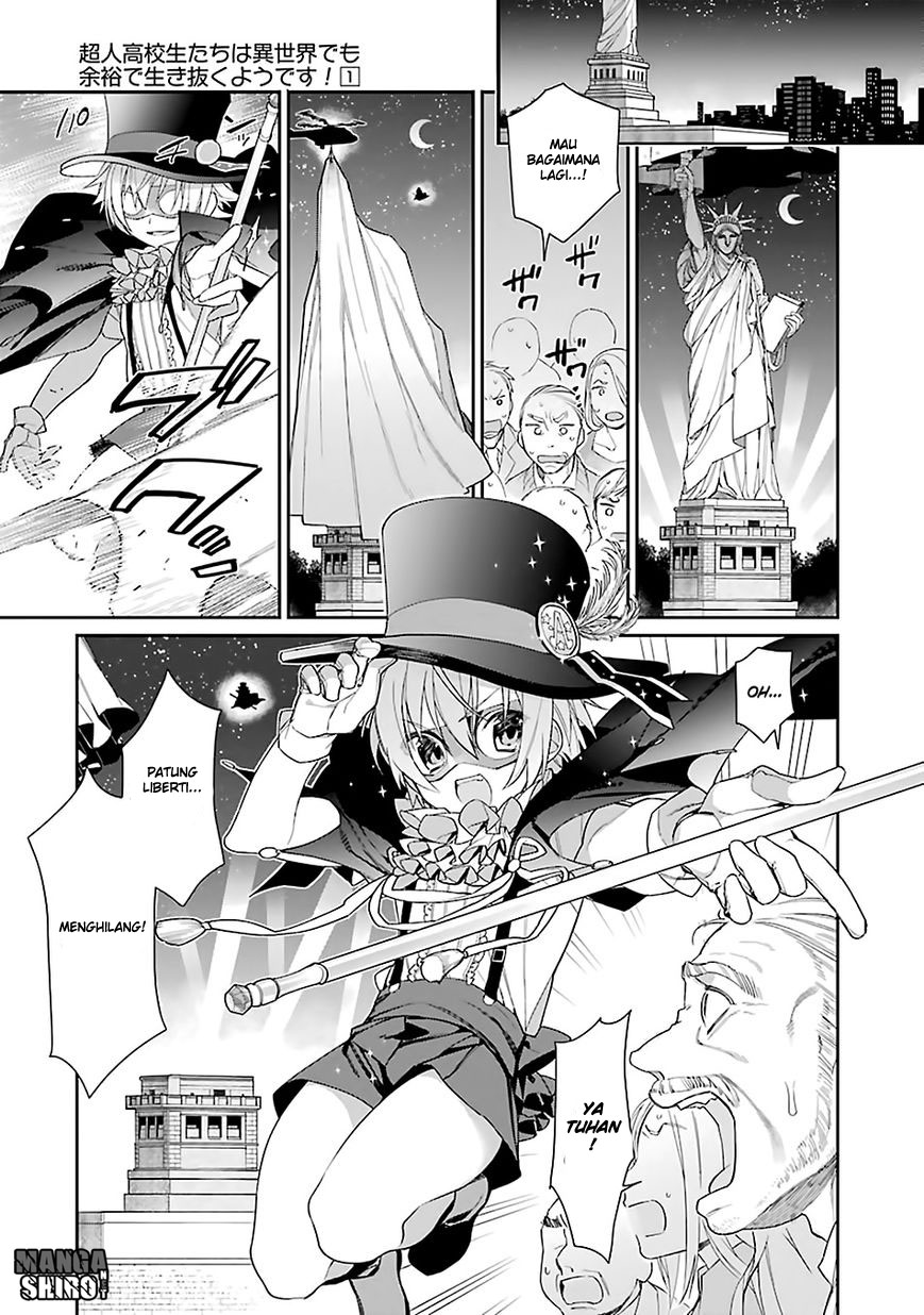 Choujin Koukousei-tachi wa Isekai demo Yoyuu de Ikinuku you desu! Chapter 1