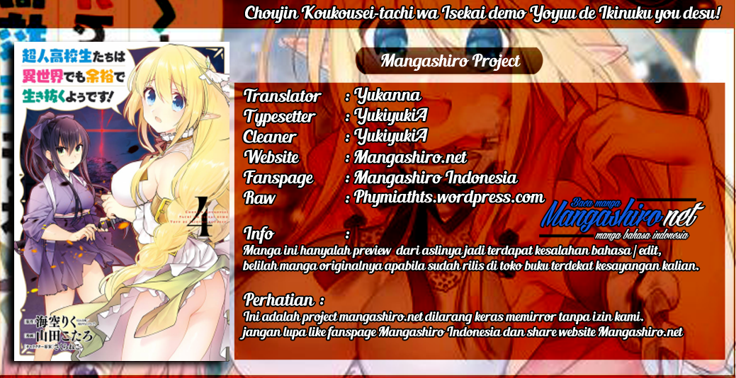 Choujin Koukousei-tachi wa Isekai demo Yoyuu de Ikinuku you desu! Chapter 29