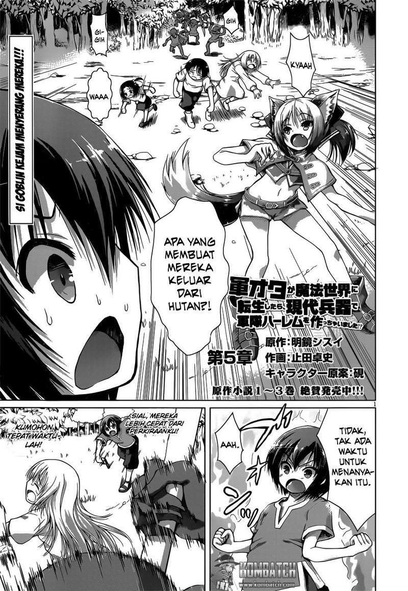 Gunota ga Mahou Sekai ni Tensei Shitara, Gendai Heiki de Guntai Harem o Tsukucchaimashita!? Chapter 5