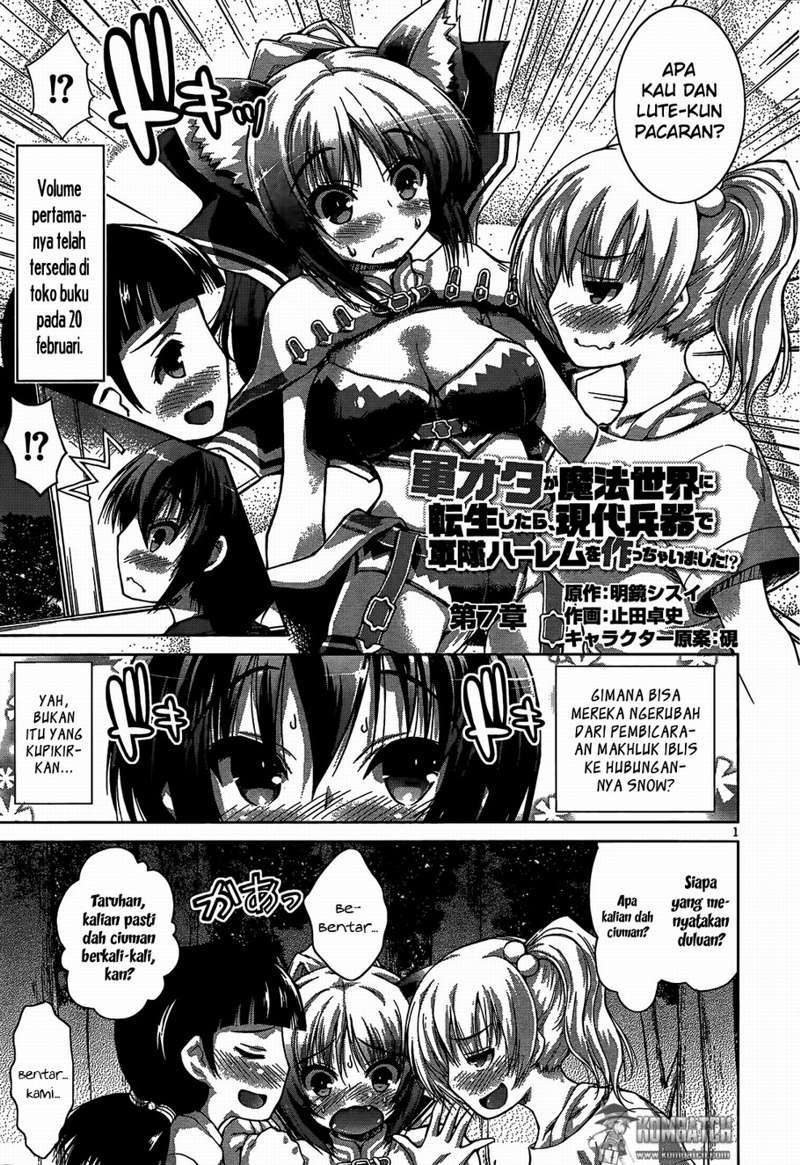 Gunota ga Mahou Sekai ni Tensei Shitara, Gendai Heiki de Guntai Harem o Tsukucchaimashita!? Chapter 7