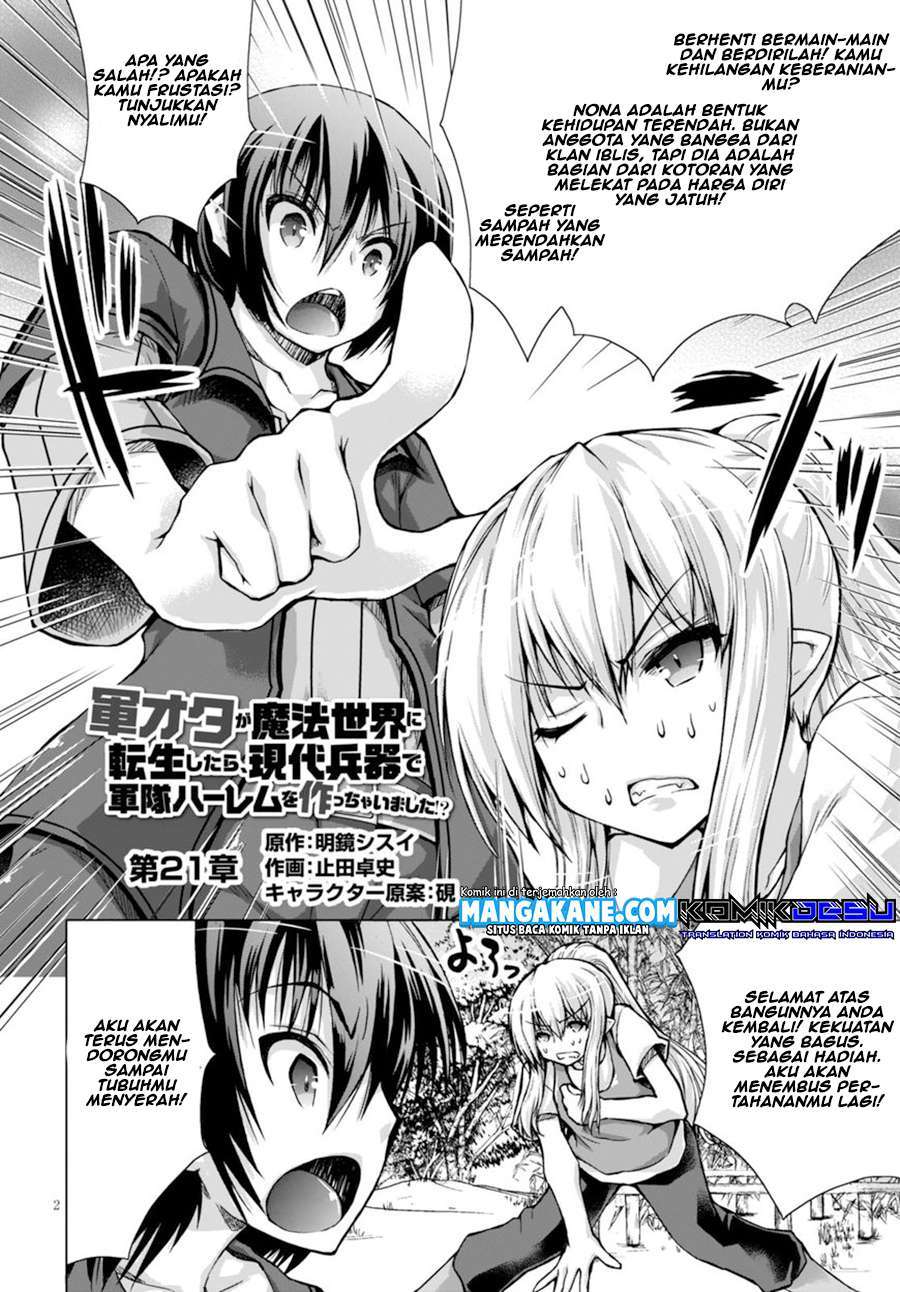 Gunota ga Mahou Sekai ni Tensei Shitara, Gendai Heiki de Guntai Harem o Tsukucchaimashita!? Chapter 21