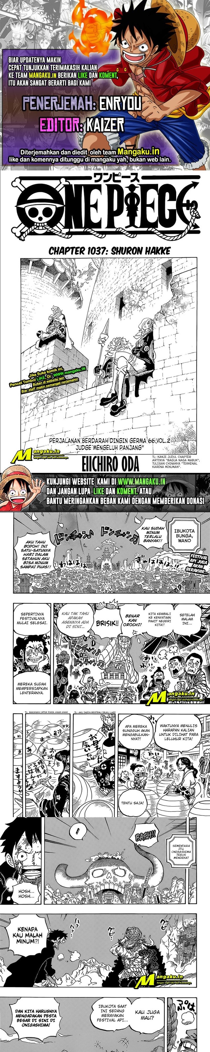 One Piece Chapter 1037