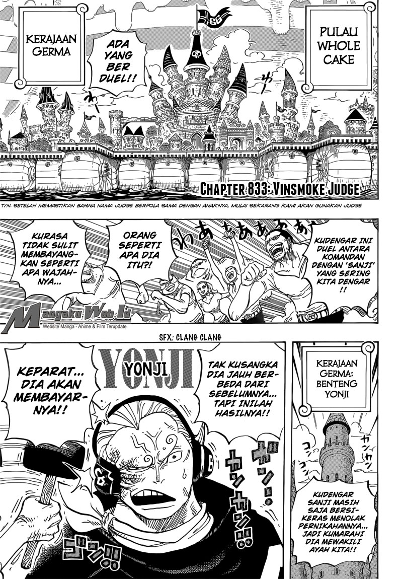 One Piece Chapter 833