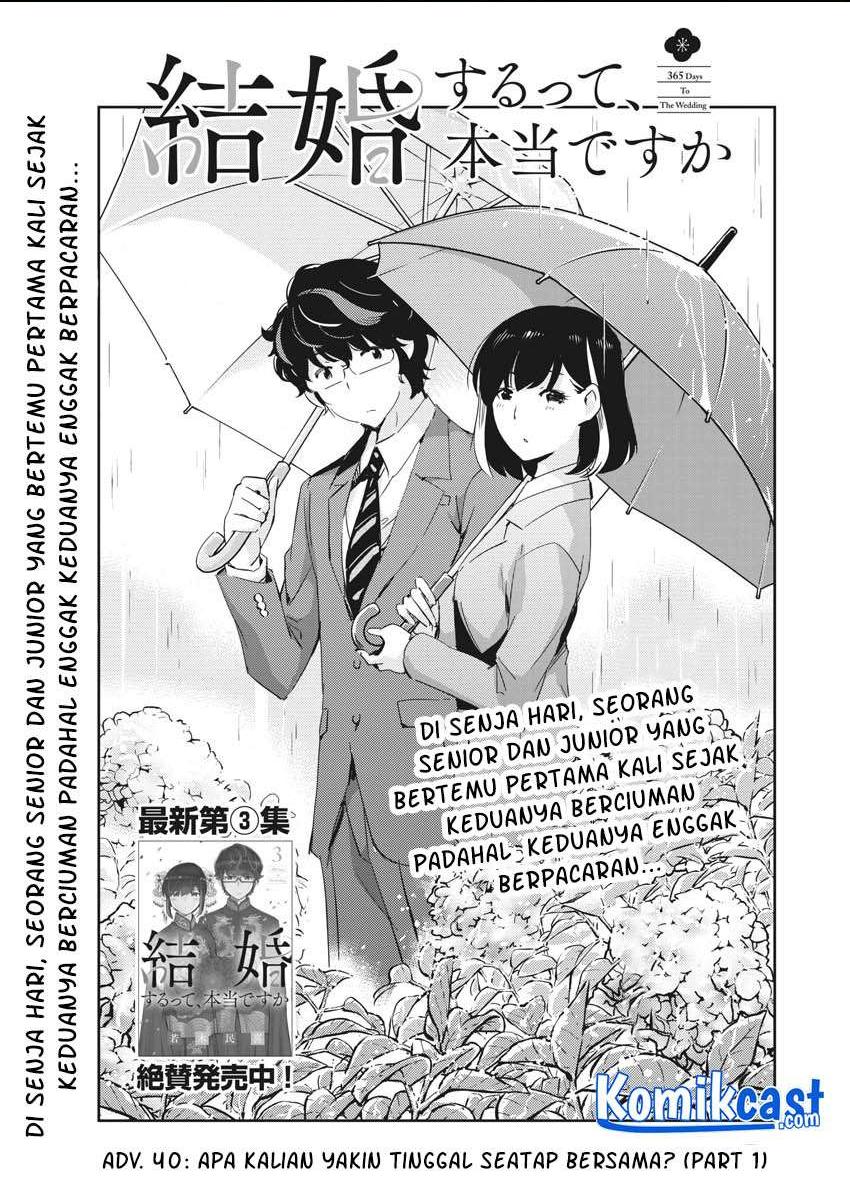 Kekkon Surutte, Hontou desu ka? Chapter 40