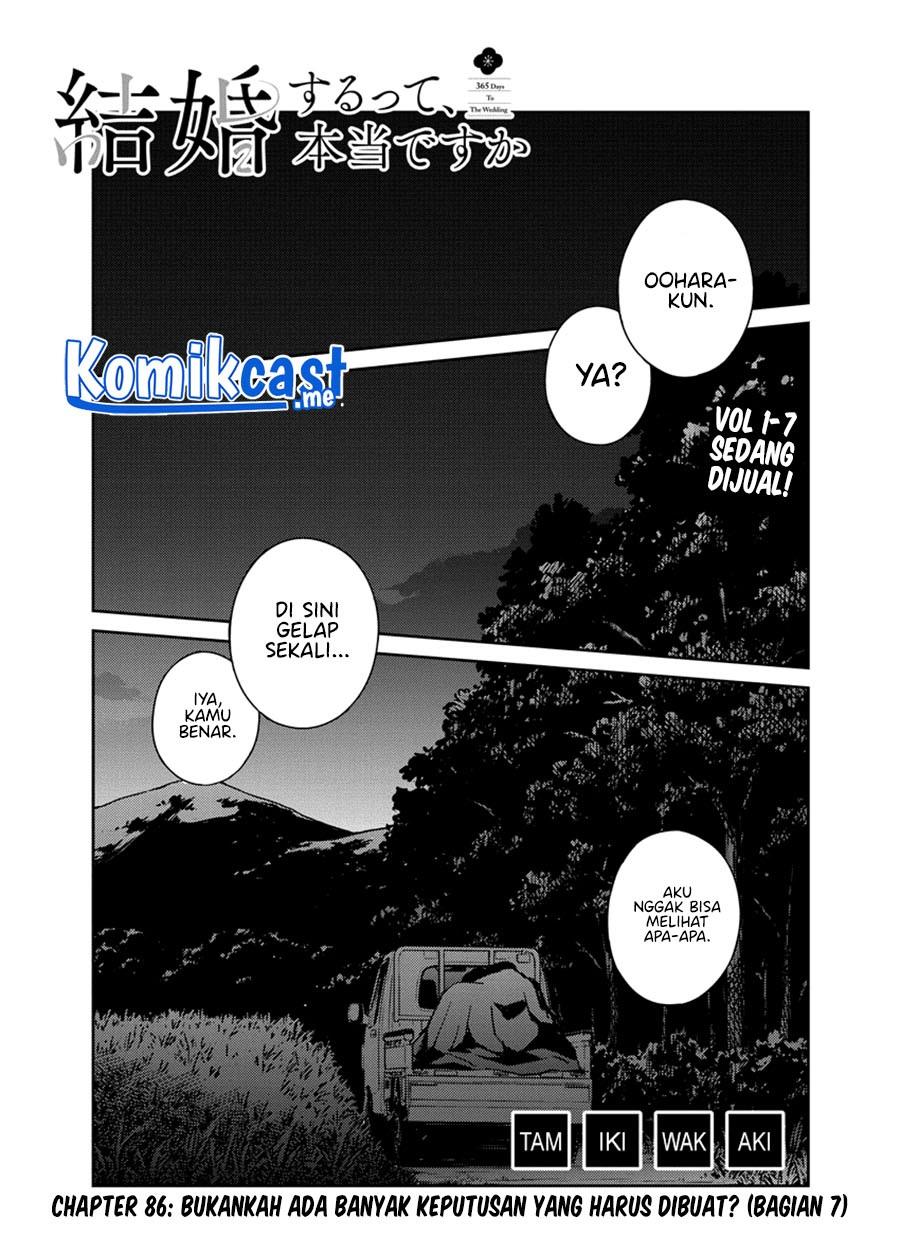 Kekkon Surutte, Hontou desu ka? Chapter 86