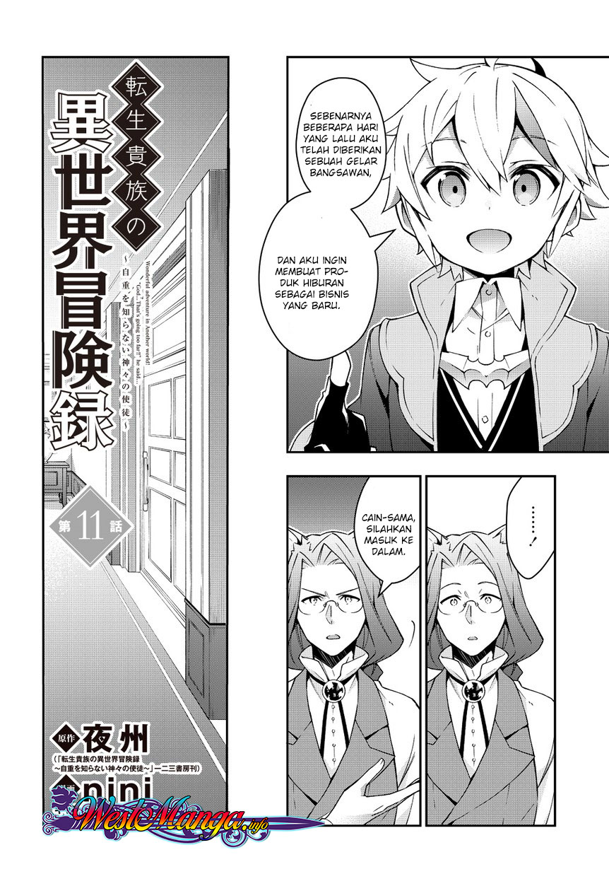 Tensei Kizoku no Isekai Boukenroku ~Jichou wo Shiranai Kamigami no Shito~ Chapter 11