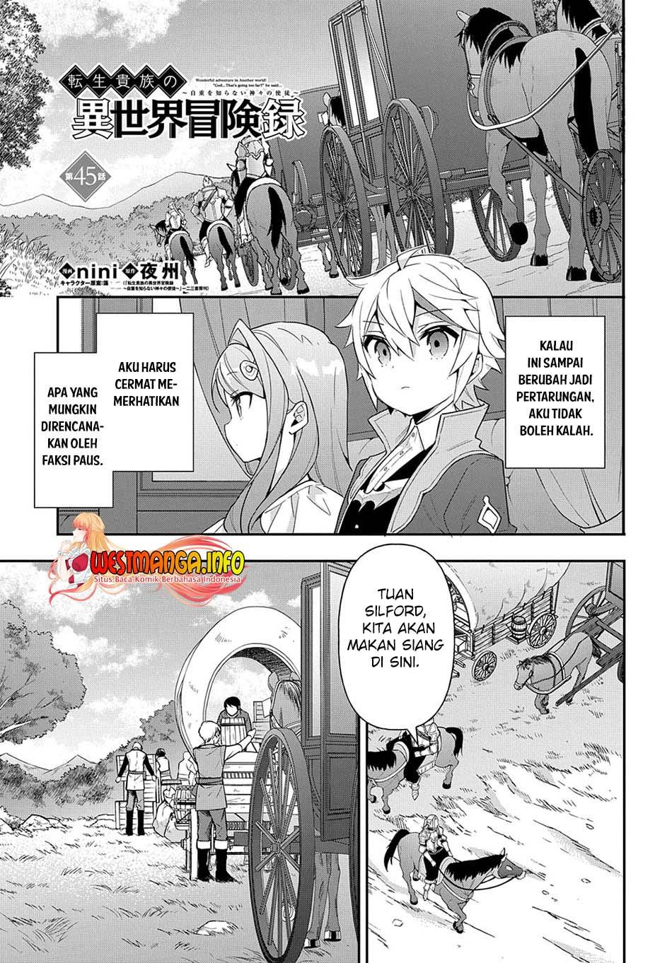 Tensei Kizoku no Isekai Boukenroku ~Jichou wo Shiranai Kamigami no Shito~ Chapter 45