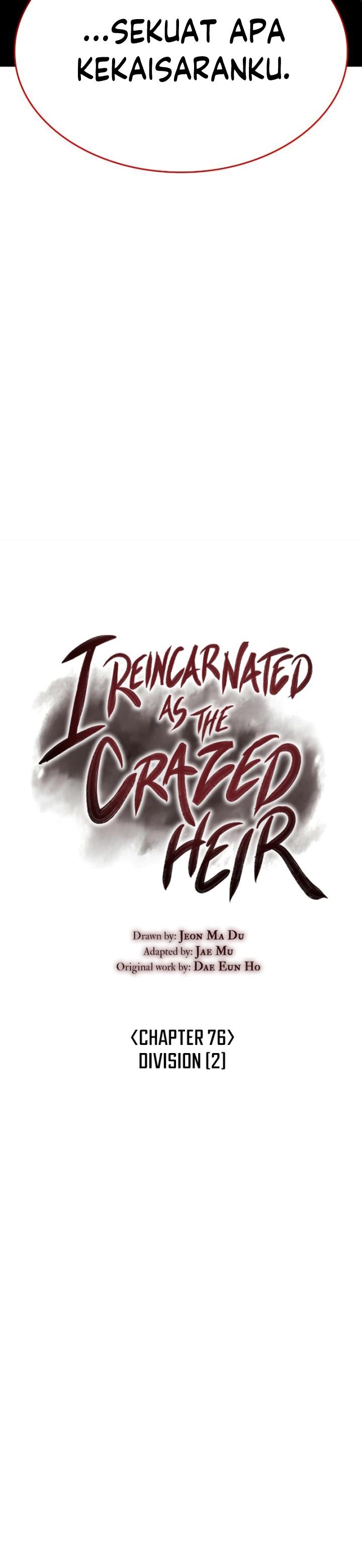 I Reincarnated As The Crazed Heir Chapter 76