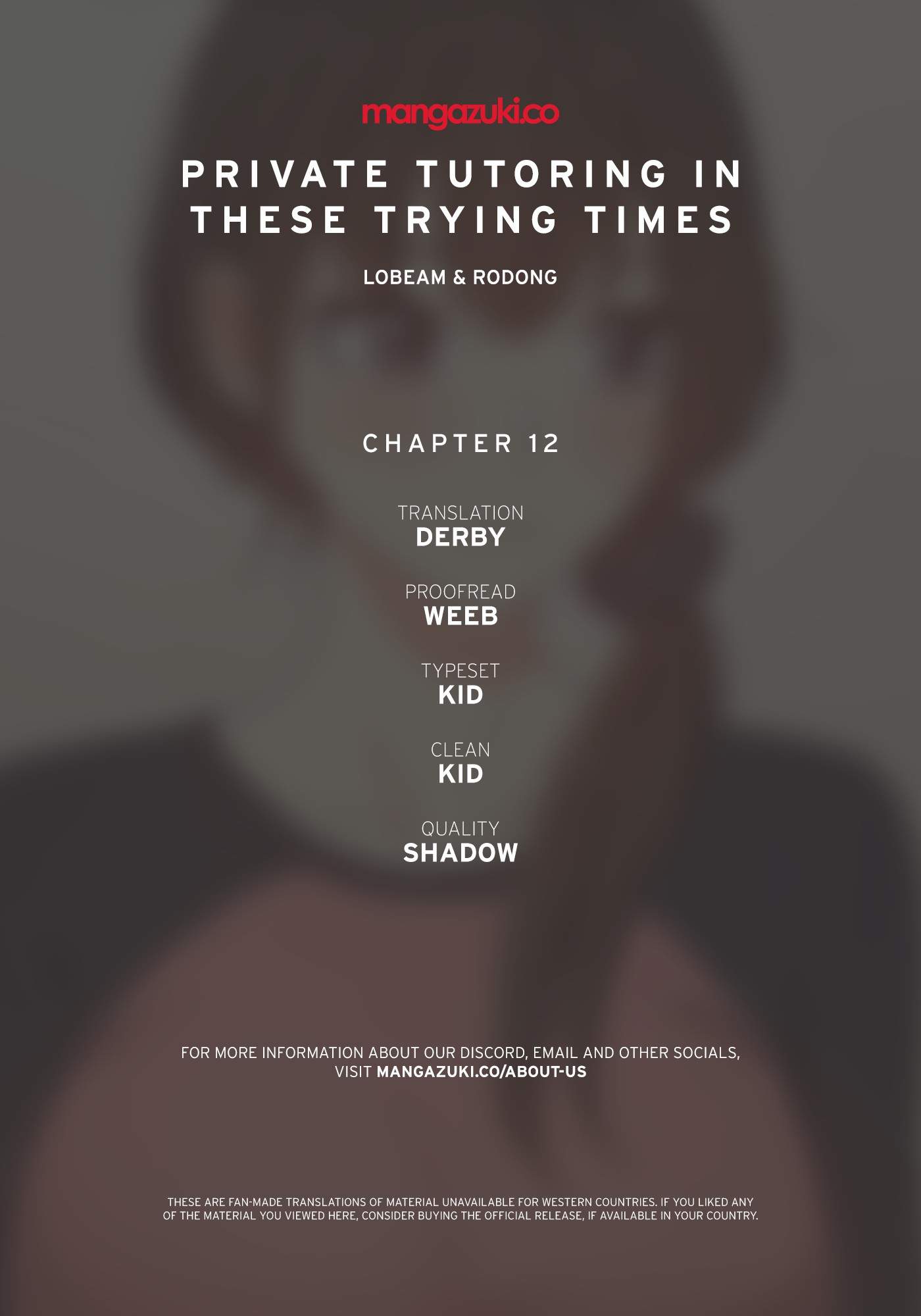 Private Tutoring in These Trying Times Chapter 12