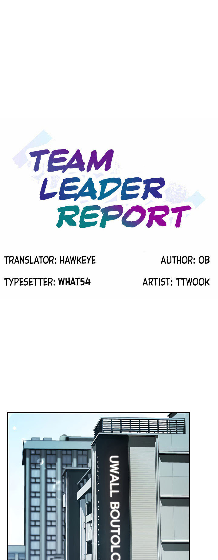 Team Leader Report Chapter 29