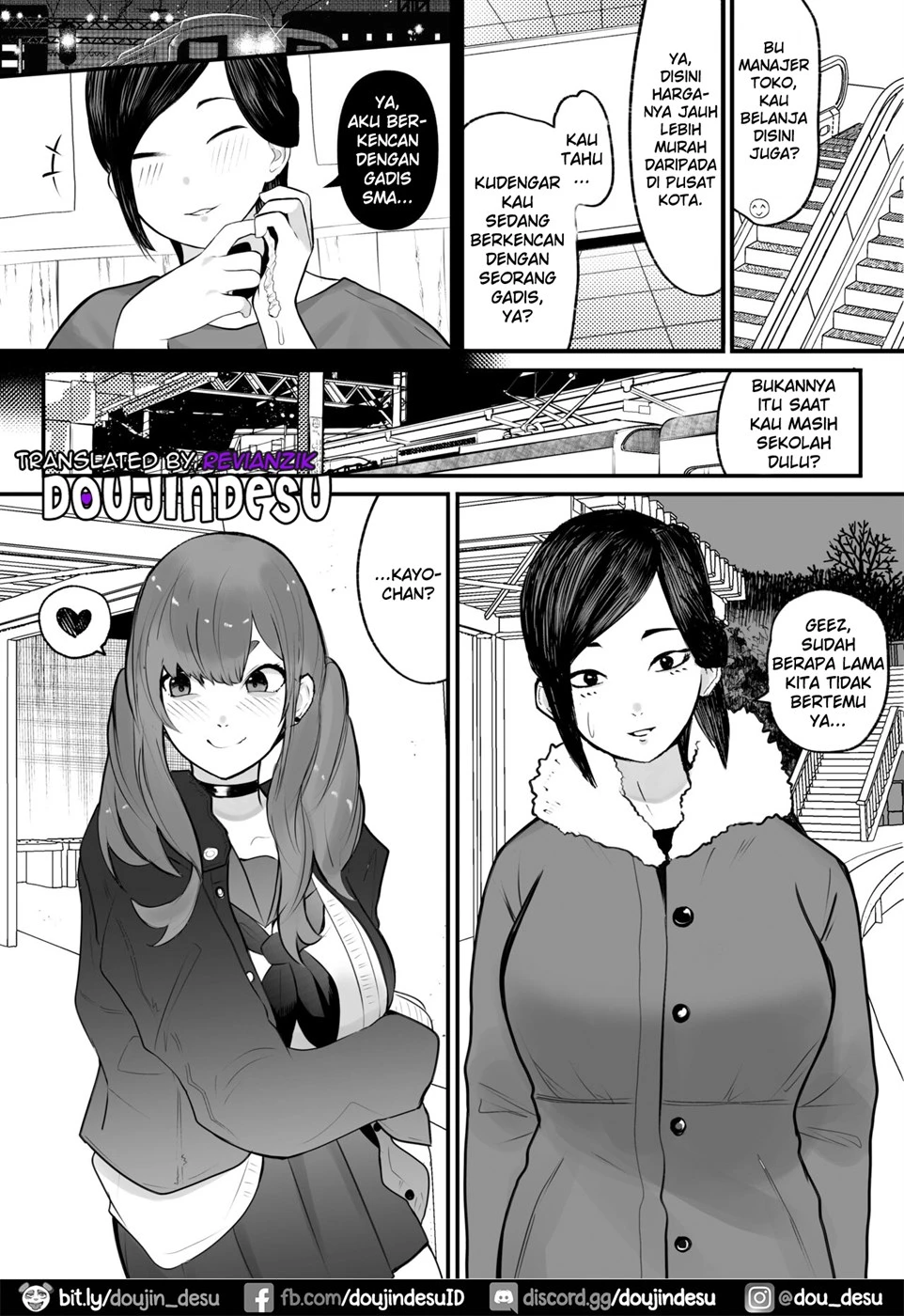 Futanari Oba-san Basaki no Mesugaki to Berochuu Sex Chapter 1