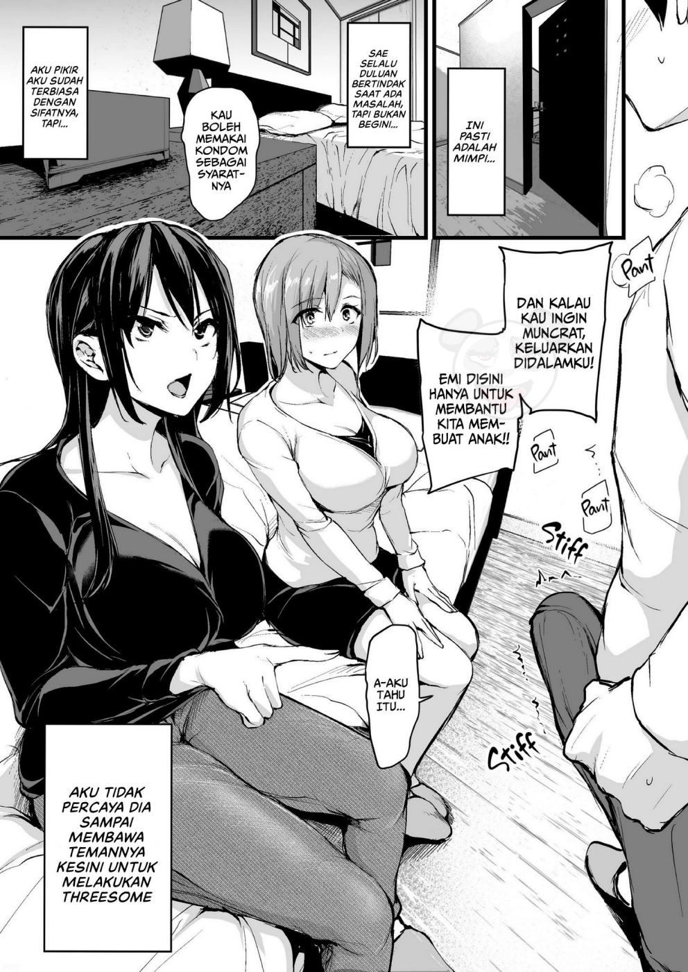 Kyonyuu ga Futari Inai to Bokkishinai Danna no Tameni Tomodachi wo Tsuretekita Tsuma Chapter 1