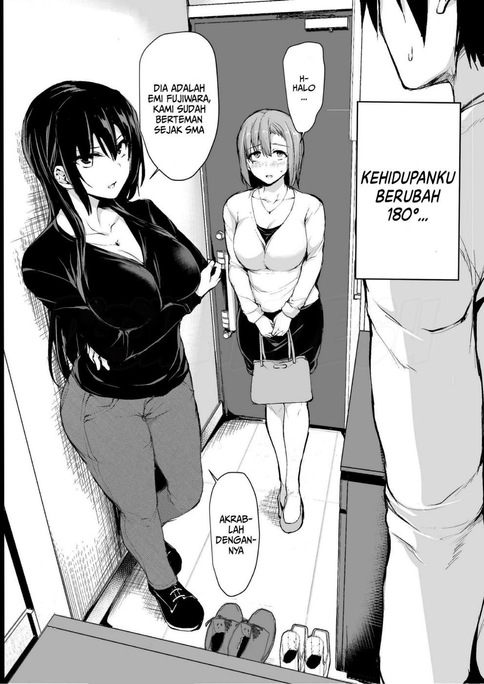 Kyonyuu ga Futari Inai to Bokkishinai Danna no Tameni Tomodachi wo Tsuretekita Tsuma Chapter 1